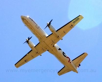 REX VH-RXN airborne at YMML for Merimbula  Photograph MJ Stephenson