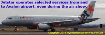 Avalon - Jetstar aircraft taxi's for takeoff