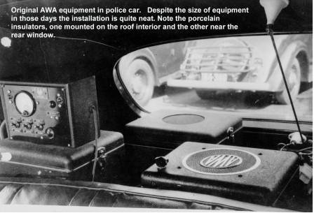 AWA equipment in police vehicle circa 1920's