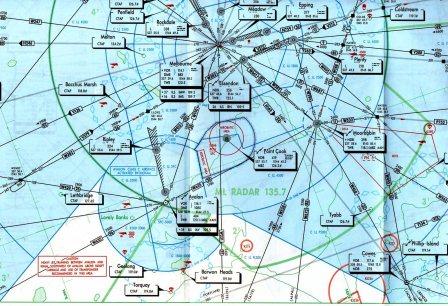 Aviation chart Melbourne