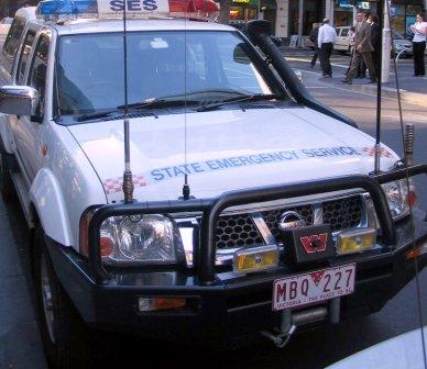 SES 4 wheel drive resting in the city